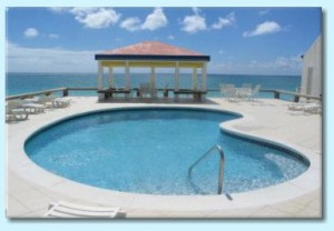 beach side villas swimming pool st maarten car rental by SXM Loc